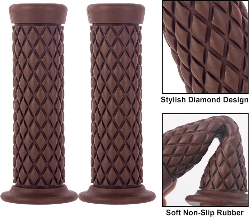 Coxotom Universal Motorcycle Handles Grips - Non Slip Rubber Motorcycle Grips for Harley Honda Yamaha Suzuki Kawasaki Dirt Bike - Image 2